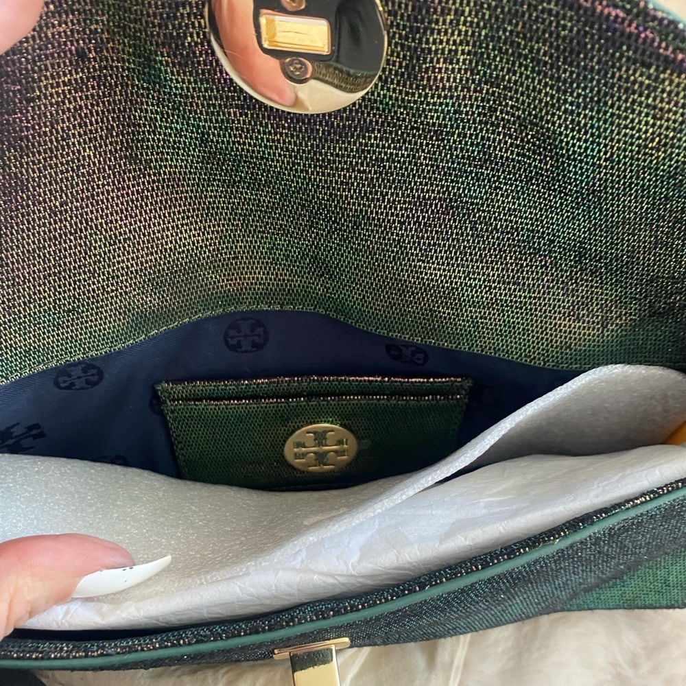 TORY BURCH *NWT* iridescent clutch - Picture 3 of 6